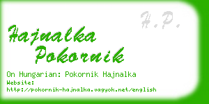 hajnalka pokornik business card